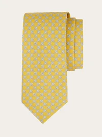 Cyclist print silk tie