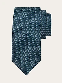 Gancini jacquard tie