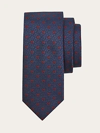 Gancini jacquard tie