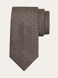Gancini jacquard tie