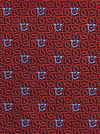 Gancini jacquard tie