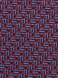 Jacquard tie with diagonal Gancini
