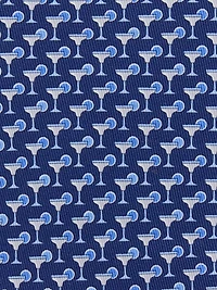 Margarita print silk tie