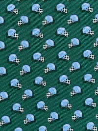Football print silk tie