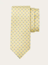 Football print silk tie