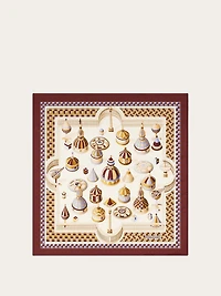 Geometrical renaissance print silk scarf