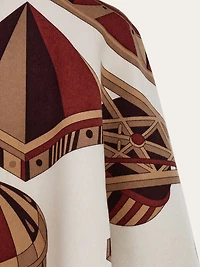 Geometrical renaissance print reversible cape