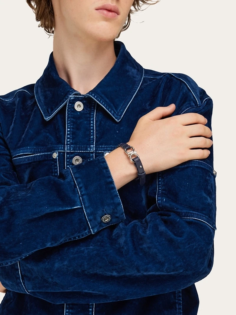 Braided Gancini bracelet
