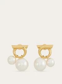 Double pearl earrings
