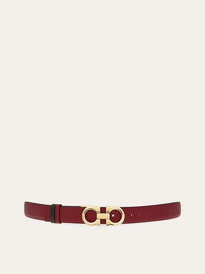 Adjustable and reversible Gancini belt
