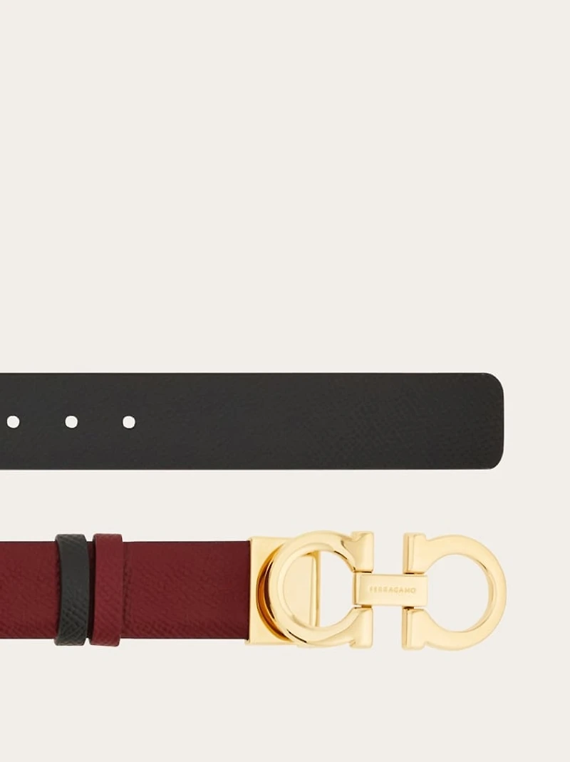 Adjustable and reversible Gancini belt