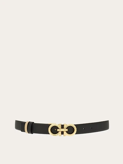 Adjustable and reversible Gancini belt