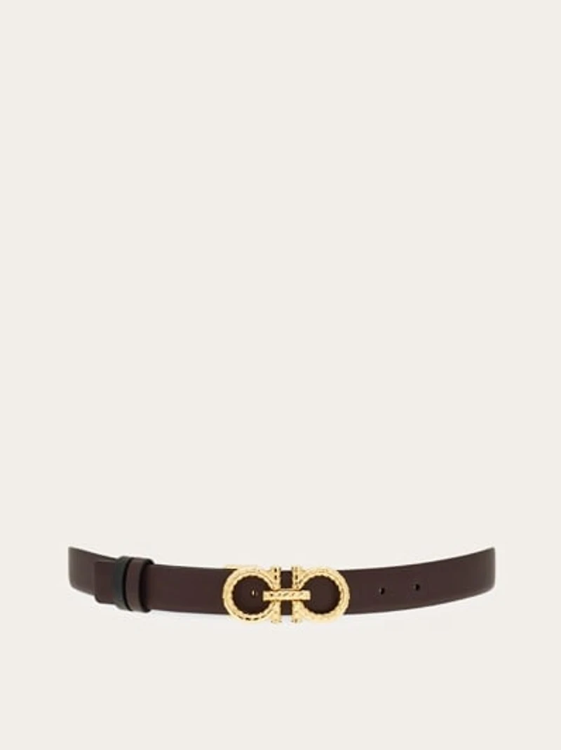 Adjustable and reversible Gancini belt