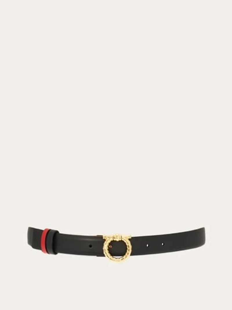 Adjustable and reversible Gancini belt