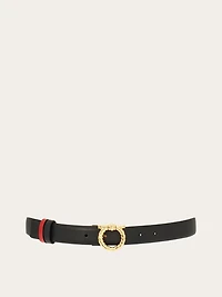 Adjustable and reversible Gancini belt