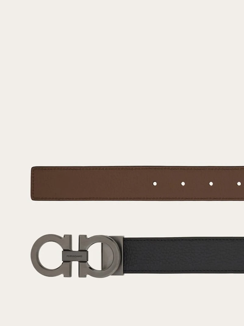 Reversible and adjustable Gancini belt