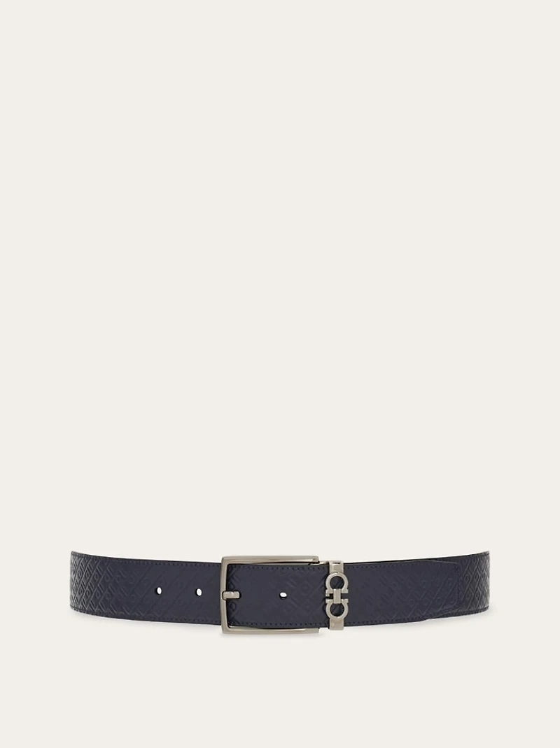 Reversible and adjustable Gancini belt