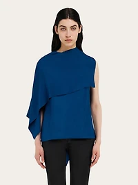 Viscose top with cape detail