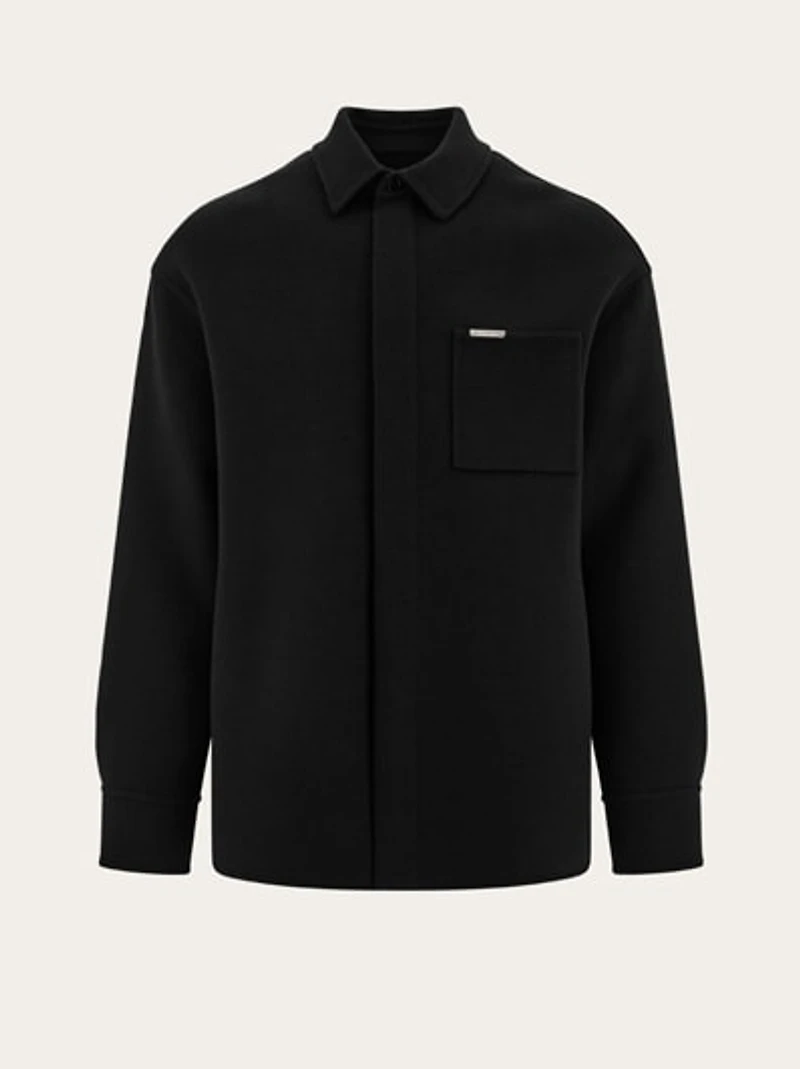 Cashmere-blend overshirt
