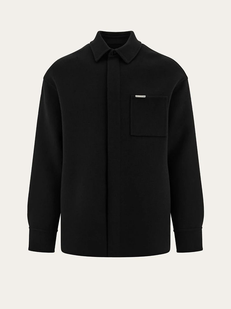 Cashmere-blend overshirt