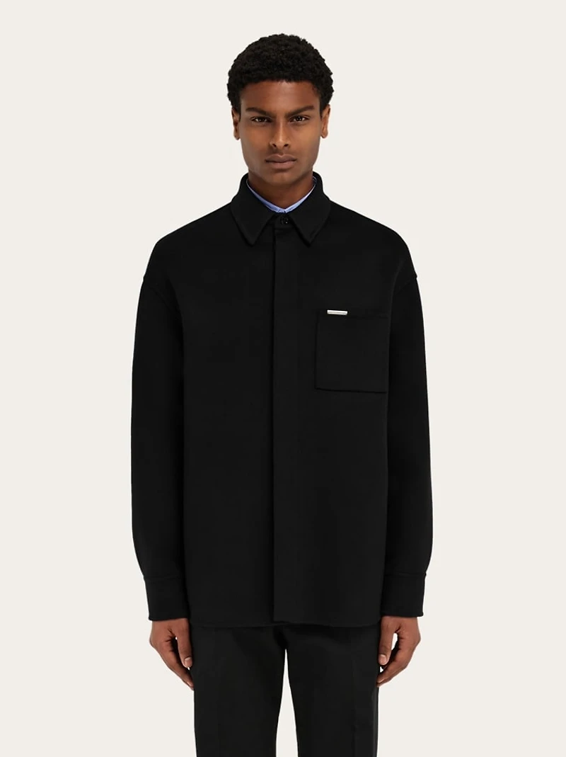 Cashmere-blend overshirt