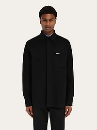 Cashmere-blend overshirt