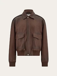Leather blouson