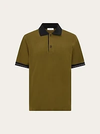 Polo shirt with color block detail