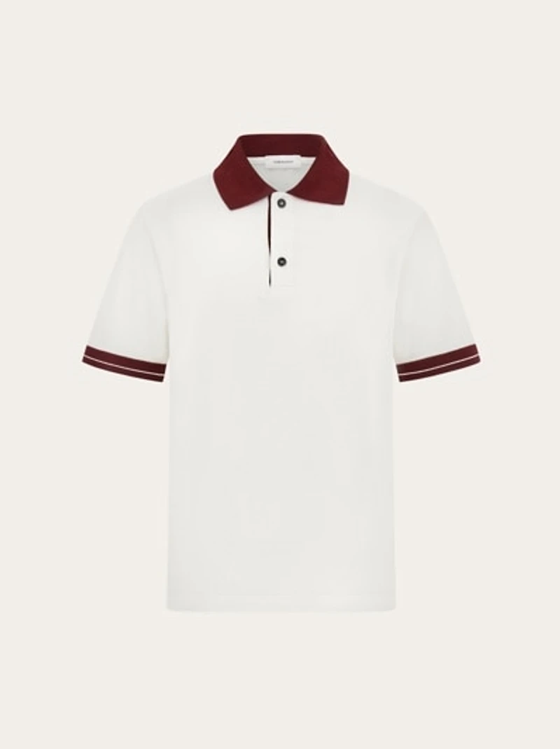 Polo shirt with color block detail