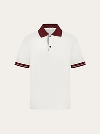 Polo shirt with color block detail