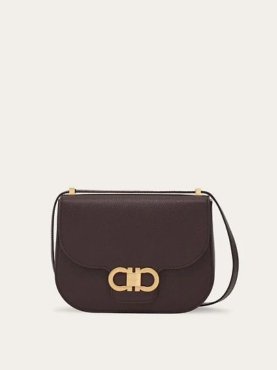 Double Gancini North-South crossbody bag