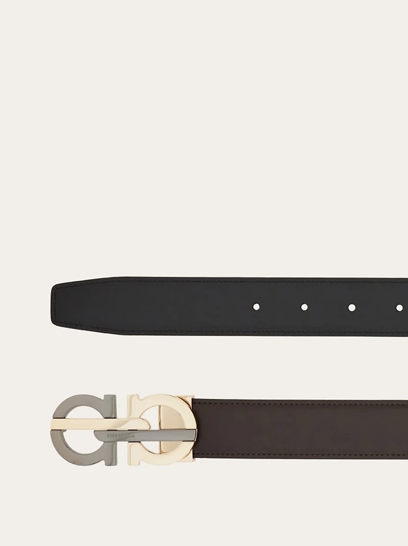 Reversible and adjustable Gancini belt