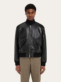 Bomber jacket in nappa leather