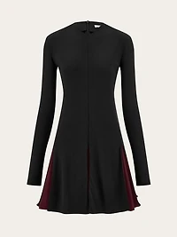 Colors block skater dress