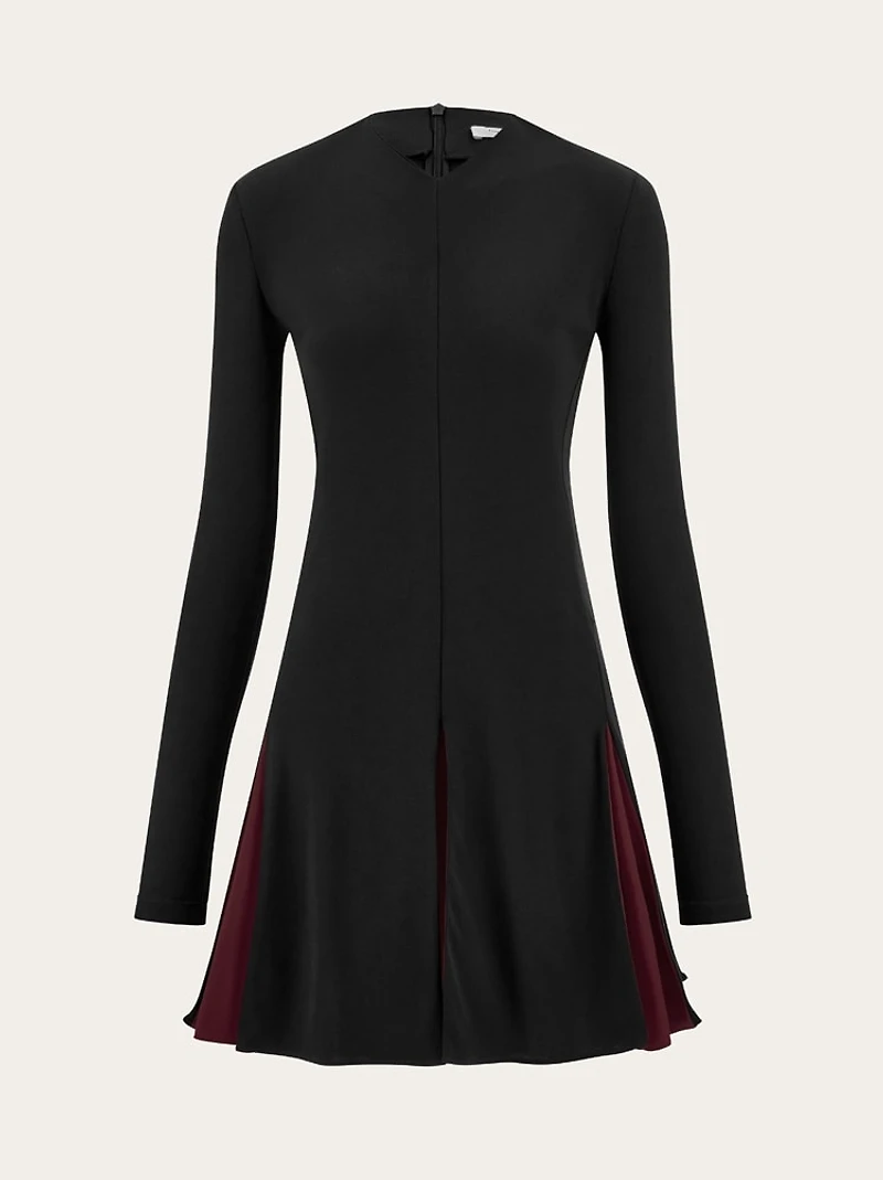 Colors block skater dress