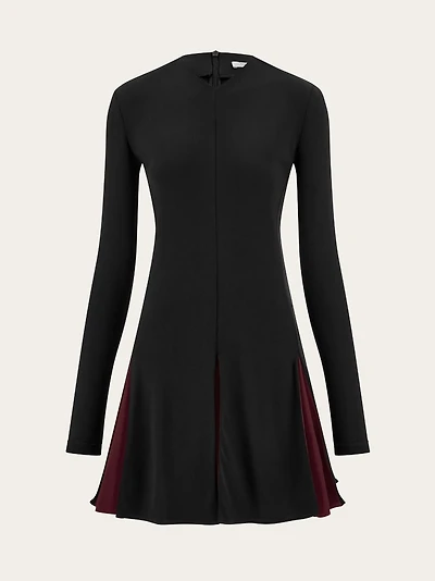 Colors block skater dress