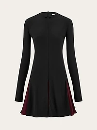 Colors block skater dress