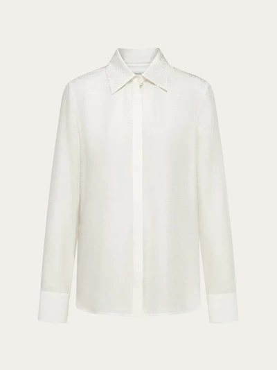 Ferragamo Monogram print silk shirt