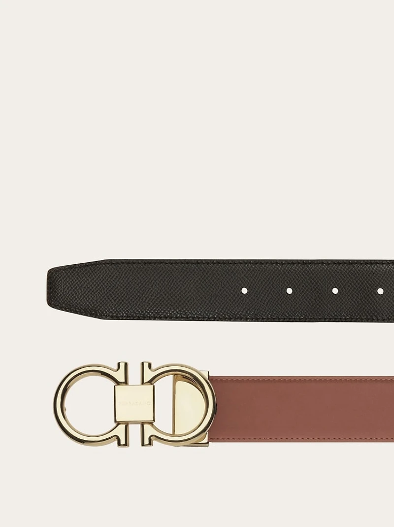 Reversible and adjustable Gancini belt