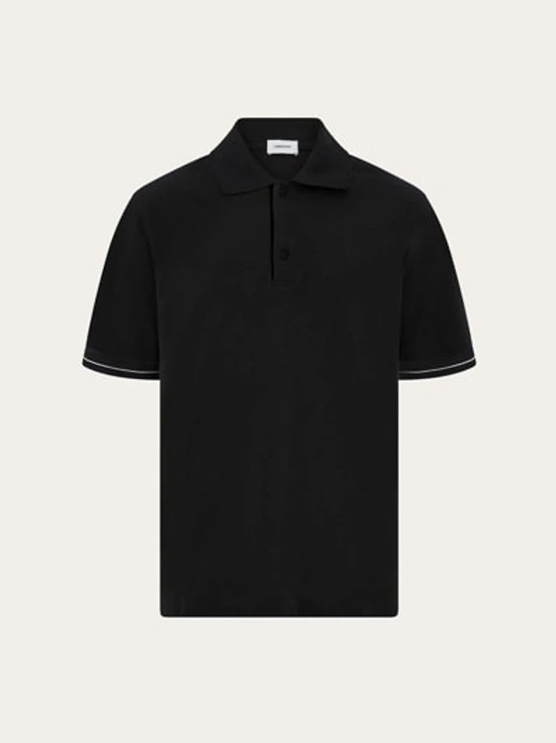 Polo shirt with color block detail