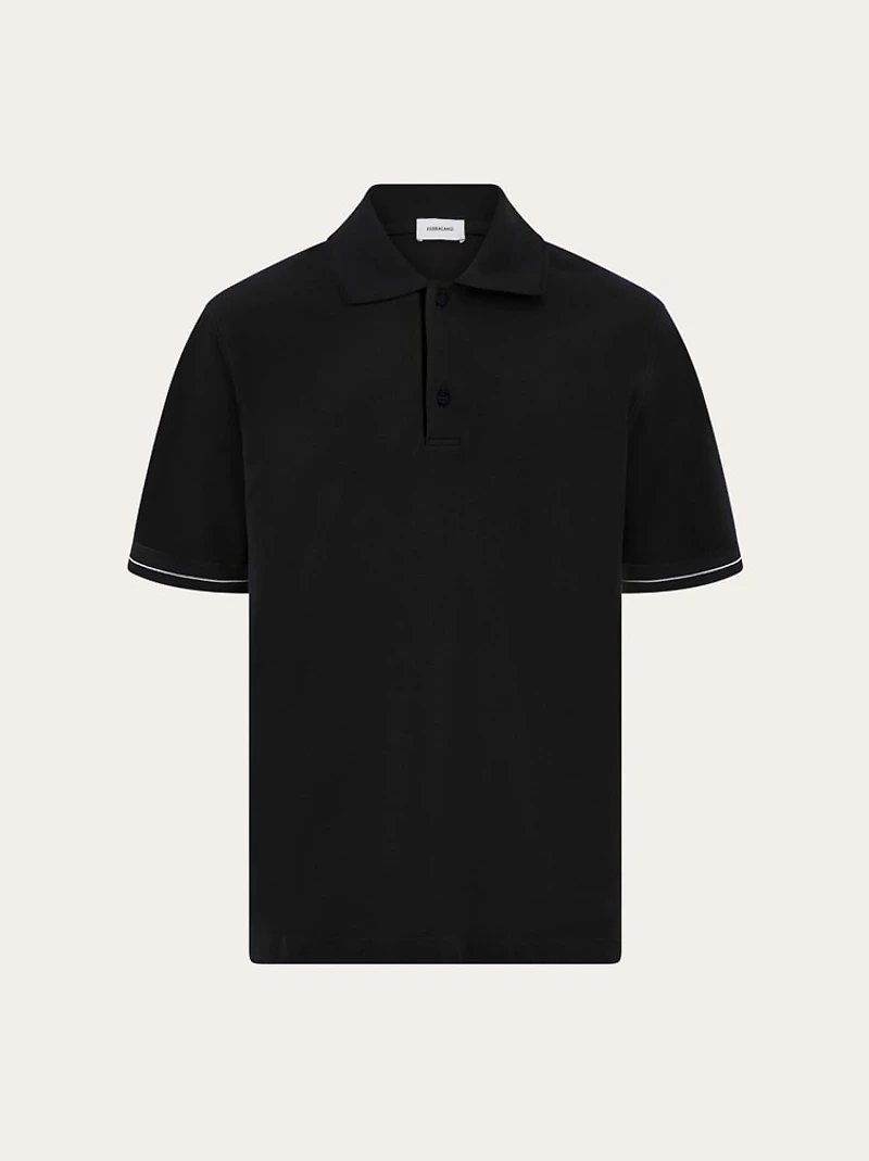 Polo shirt with color block detail