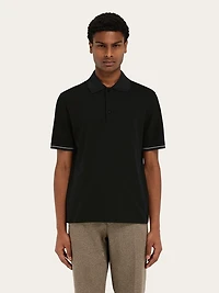 Polo shirt with color block detail