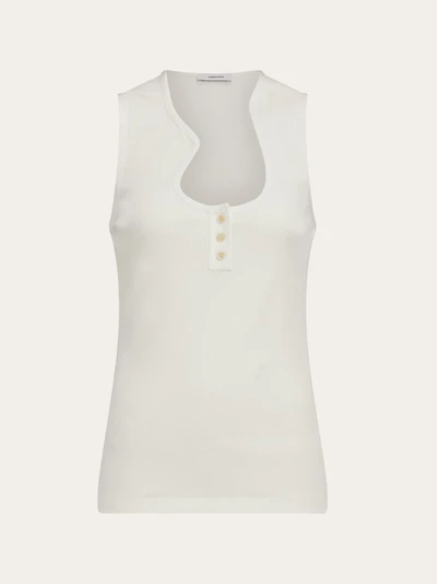 Vest with sculptural neckline