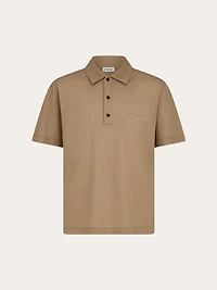 Crêpe voile polo shirt