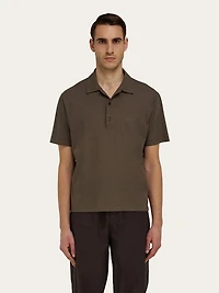 Crêpe voile polo shirt