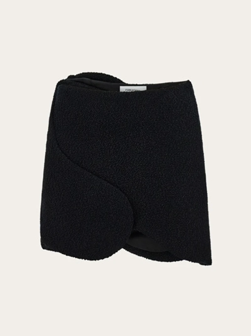 Bouclé mini skirt