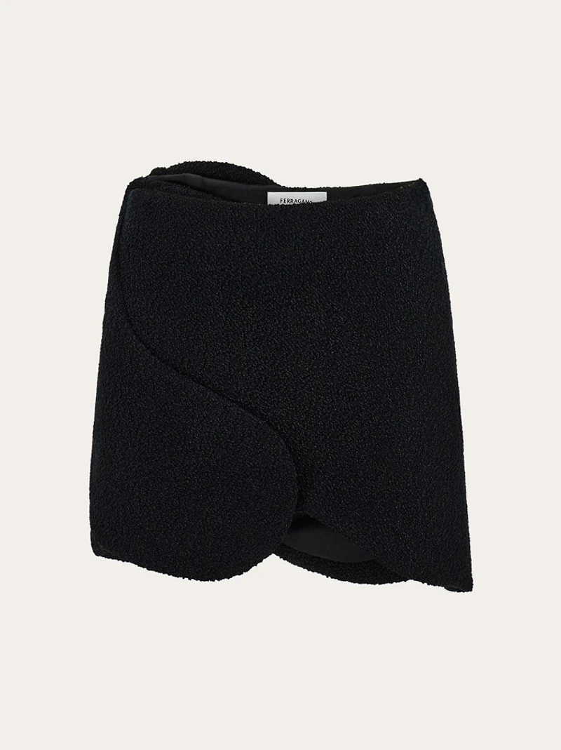 Bouclé mini skirt