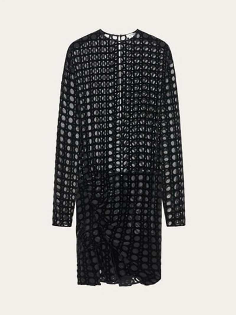 Devoré velvet mini dress