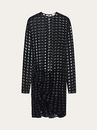 Devoré velvet mini dress