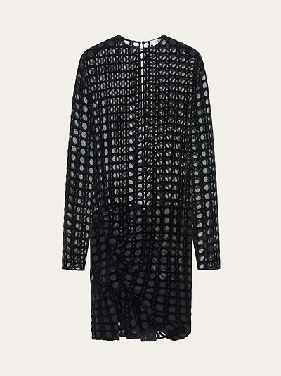 Devoré velvet mini dress